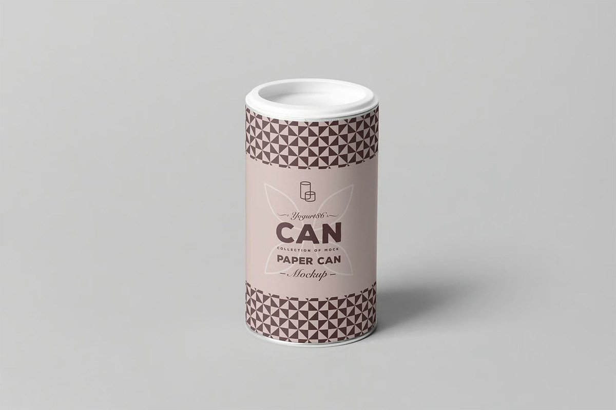 Paper Can Mock-up, a Cups & Container Mockup by zippypixelstudio (Photo 11 of 14)