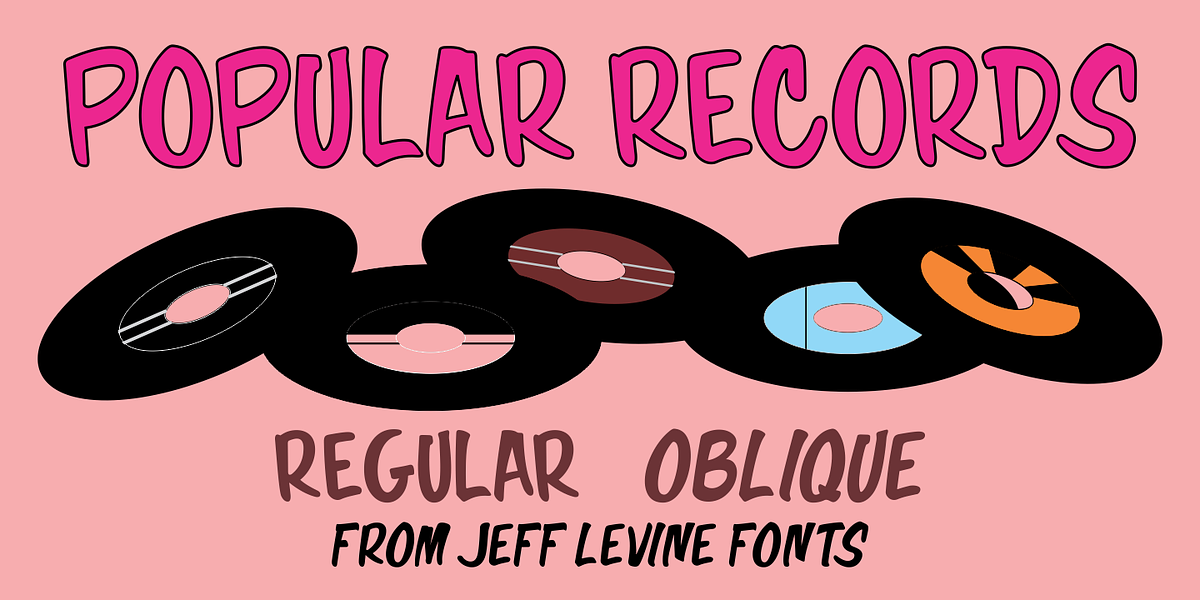 Popular Records JNL, a Script Font by Jeff Levine Fonts (Photo 1 of 5)