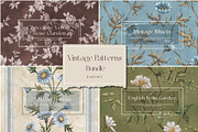 Vintage Floral Pattern Collection, a Pattern Graphic by MouseGrey (Thumbnail 1 of 9)