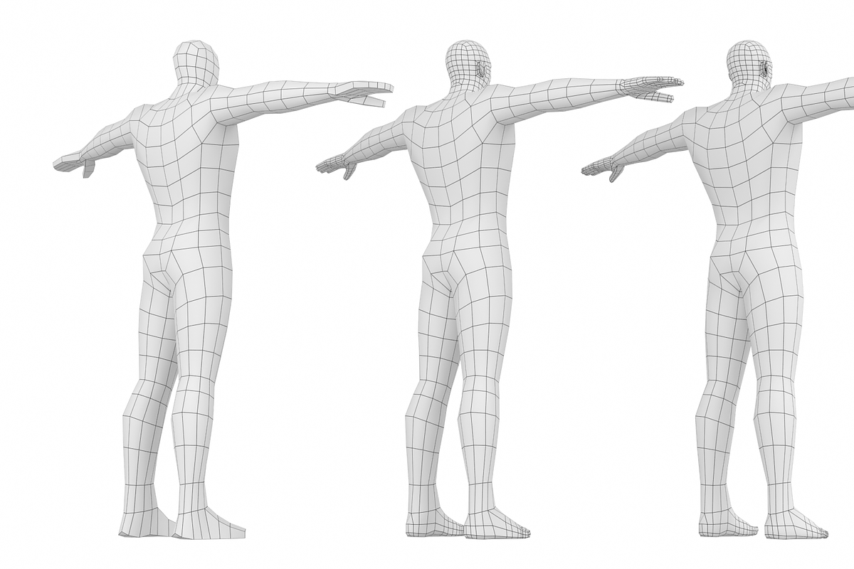 Hero Male in T-Pose Base Mesh, a Characters & Person 3D Model by VK Studio (Photo 10 of 22)