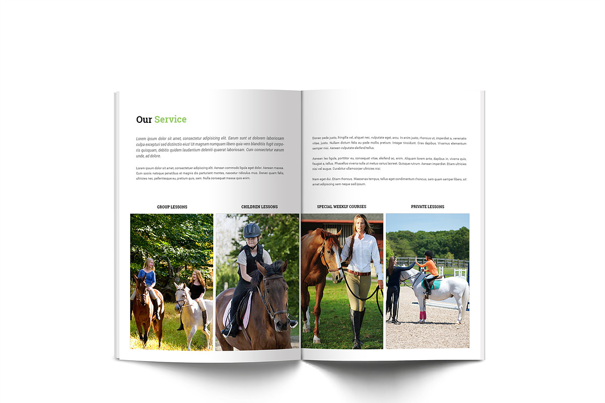 Horse Riding A4 Brochure, a Brochure Template by Incools Stokie (Photo 4 of 13)