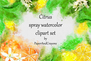 Mediterranean Summer Citrus Watercol