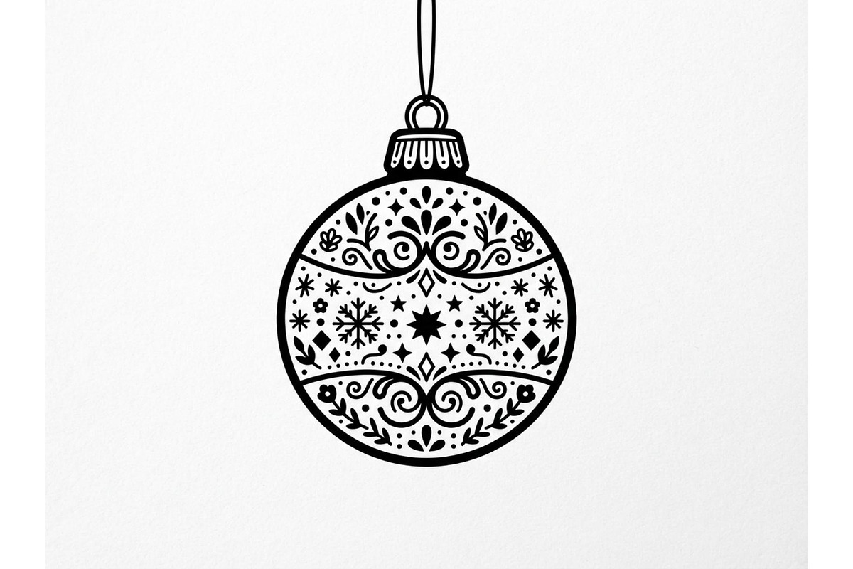Festive Filigree Bauble Silhouette, an Object Graphic by Creativeshirt (Photo 5 of 5)