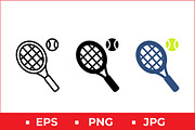 Tennis Vector Icons, a Solid Icon by Artonix (Thumbnail 1 of 2)