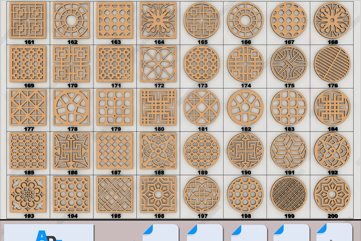 200Pcs Drink Coaster Patterns Bundle, a Pattern Graphic by AtacanDigital (Photo 2 of 8)