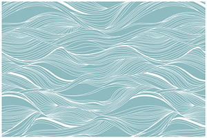 SEA WAVES Seamless Patterns. Set 1