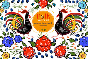 Folk vector set