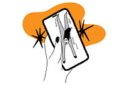 Doomscrolling Concept Illustration, a Technology Illustration by Ilustaria (Thumbnail 1 of 3)