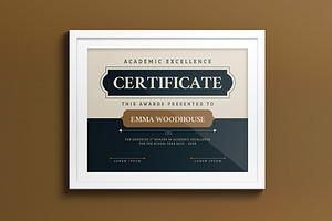 Green Vintage Design Certificate, a Print Template by graphicook