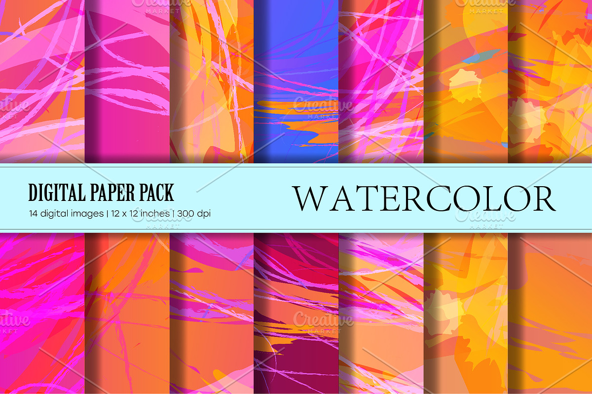 Watercolor Texture. Digital Paper., a Texture Graphic by KENO Mascots (Photo 1 of 3)
