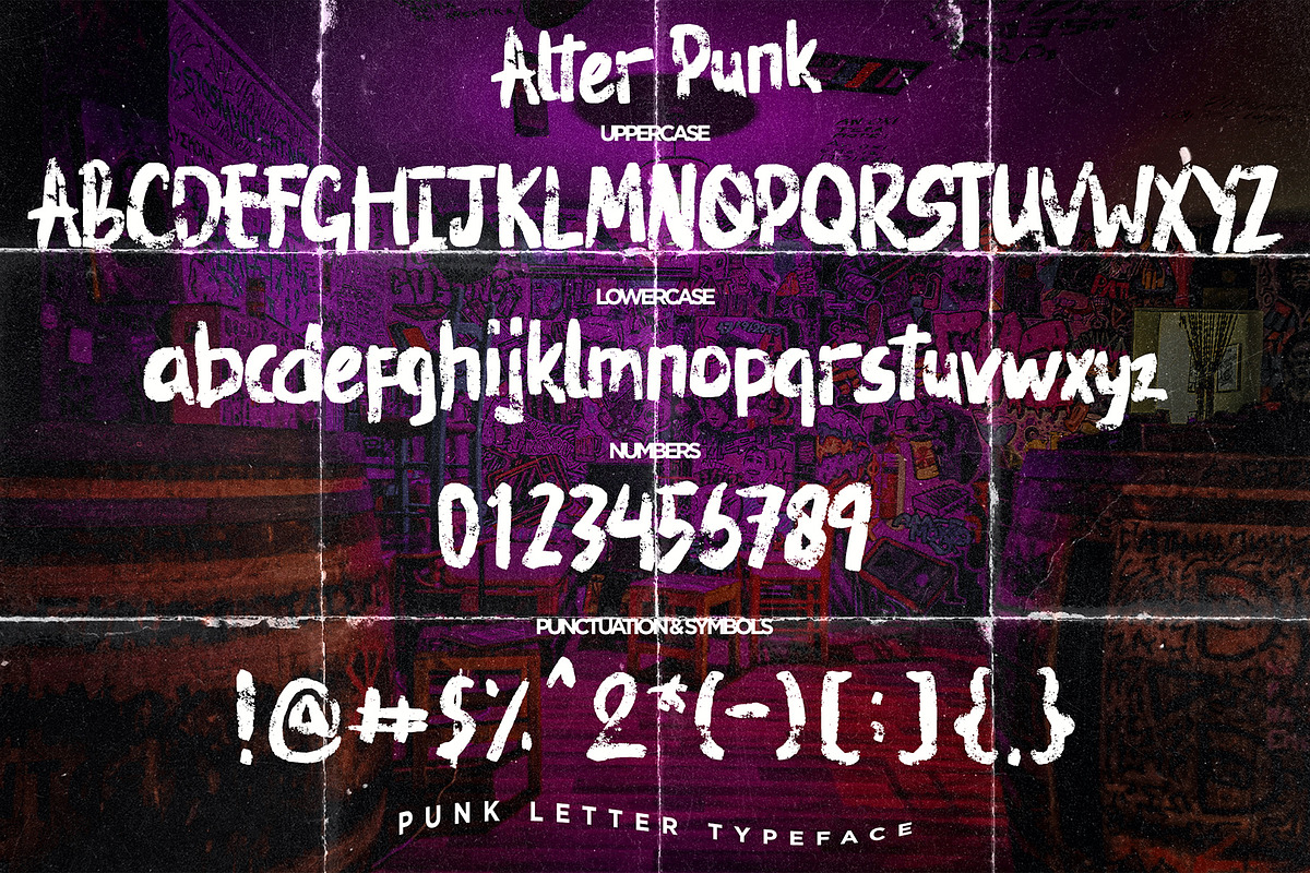Alter Punk – Punk Letter Typeface, a Handwritten Font by Dm Studio (Photo 8 of 8)