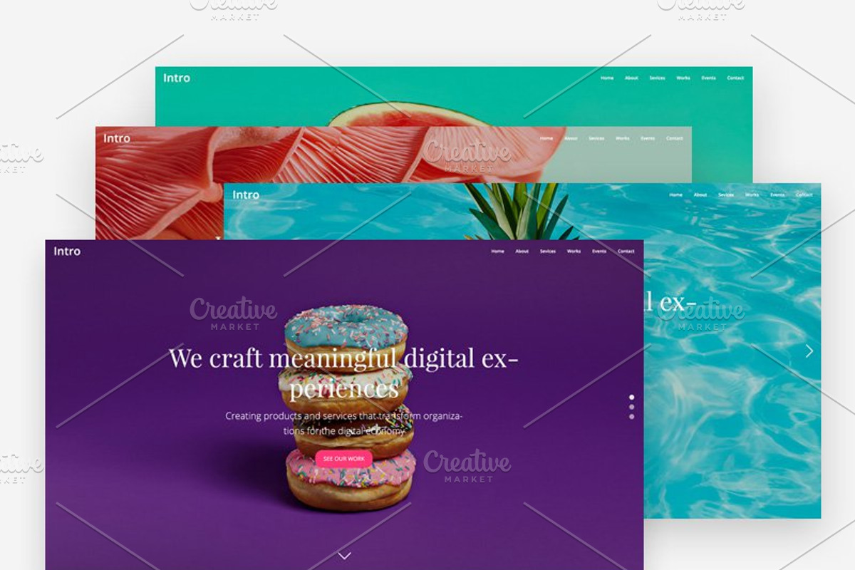 Intro - PSD Header Mockups, a Templates & Theme by Musama (Photo 1 of 3)