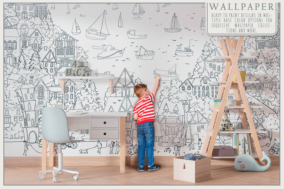 Fresco collection Sailing Town, a Wallpaper Graphic by Natalia0307 (Photo 8 of 14)