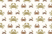 Crabs set + seamless patterns, an Animal Illustration by Good Studio (Thumbnail 8 of 14)