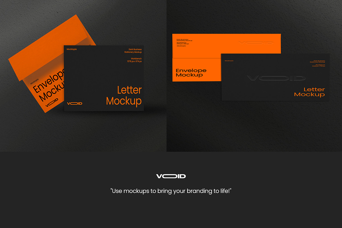 VOID Dark Stationery Mockup Bundle, a Product Mockup by Mocktopia (Photo 8 of 8)