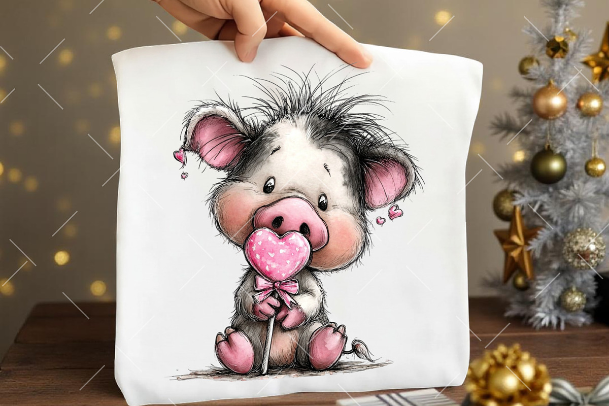 Quirky Valentine Animals Clipart, an Illustration by OK Design (Photo 5 of 6)