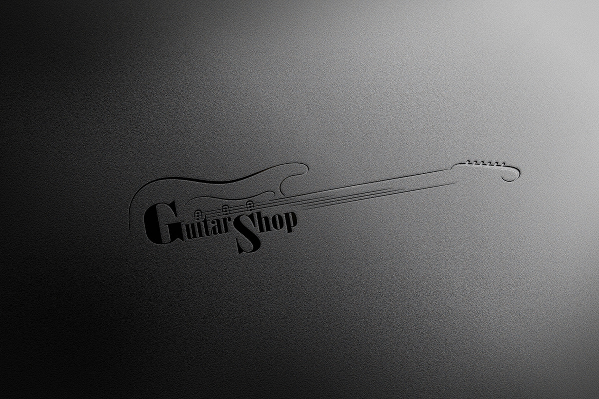 Guitar Shop Logo, a Branding & Logo Template by conac.danbogdan (Photo 2 of 2)