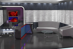 Virtual TV Studio News Set 16