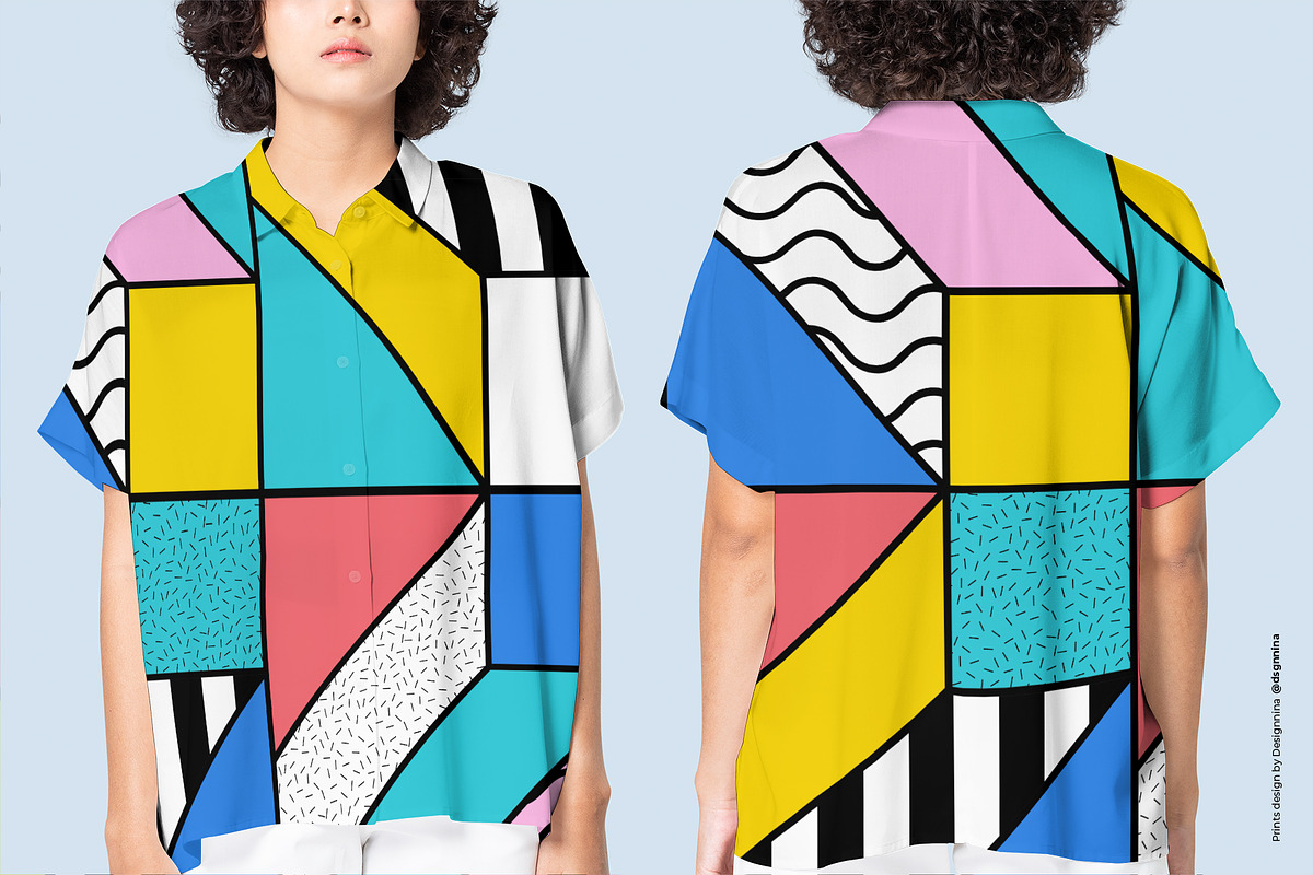 Memphis Futura patterns, a Pattern Graphic by Designnina Shop (Photo 7 of 9)