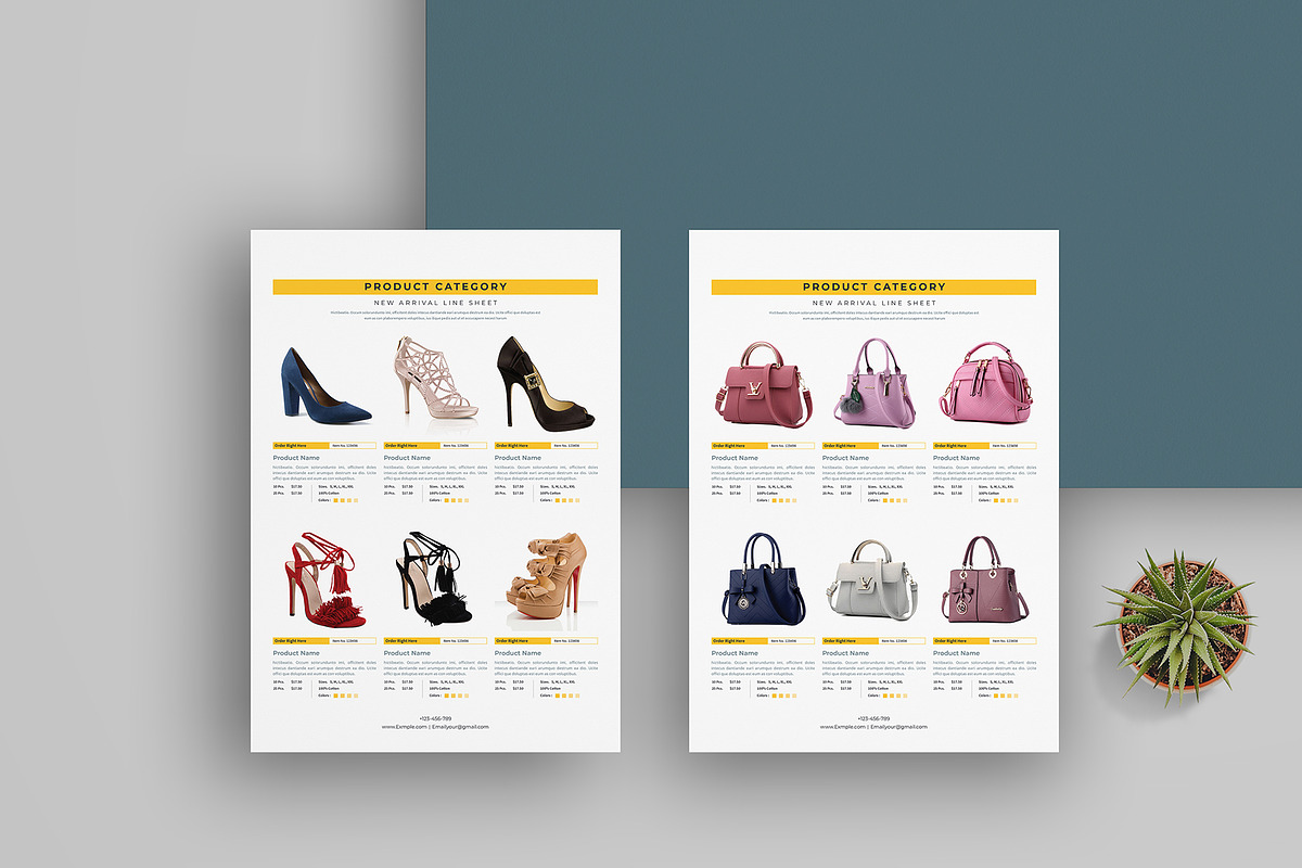 Line Sheet Bundle | Word & Indd, a Stationery Template by obayes (Photo 31 of 34)