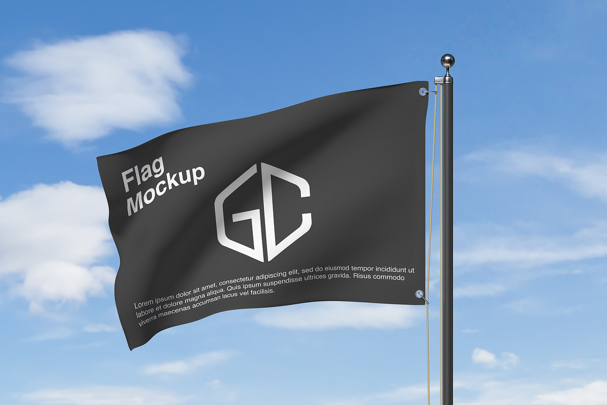 Flag Mockups, an Advertising Mockup by graphiccrew (Photo 7 of 12)