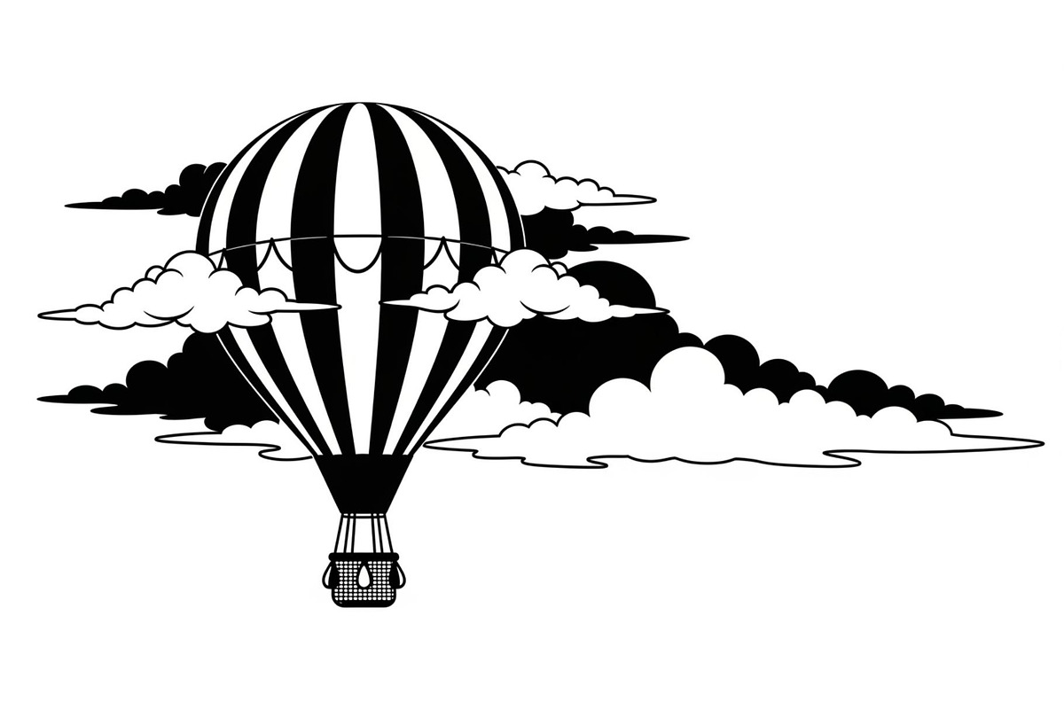Hot Air Balloon Sky Bundle, an Illustration by yasushie (Photo 29 of 31)