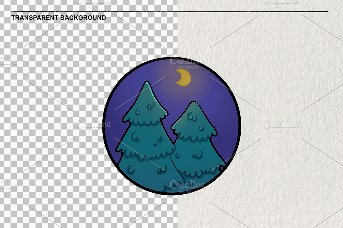 Set of landscapes in a circle 6 PNG, a Food Illustration by LOKSKIH (Photo 2 of 3)