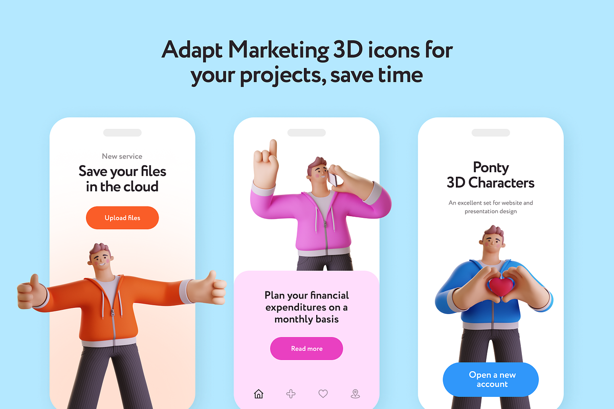 Ponty Student 3D Character Set, a Characters & Person 3D Model by Welovegraphics (Photo 3 of 9)