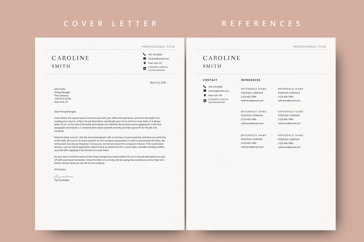 Resume template Word & cover letter, a Resume Template by StylusDesigns (Photo 4 of 6)