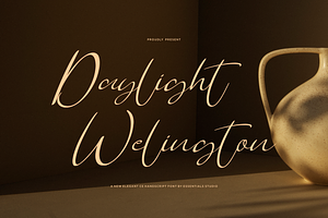 Daylight Welington, a Script Font by Essentials Studio