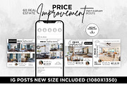 Price Improvement Instagram Posts, a Social Media Template by CreativeVinesStore (Thumbnail 2 of 6)