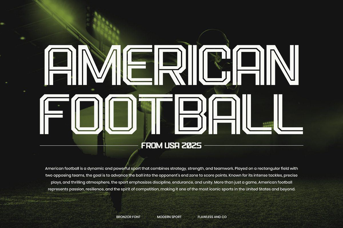 Bronzor - Sport Display Font, a Font by Flawless And Co (Photo 7 of 10)