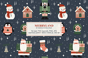 Cozy Christmas Seamless Pattern, a Seasonal Illustration by Mariia Kovalchuk (Thumbnail 2 of 12)