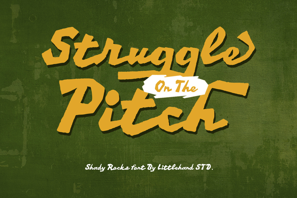 Shady Rocks Handcrafted Display Font, a Handwritten Font by Littlehand (Photo 6 of 10)
