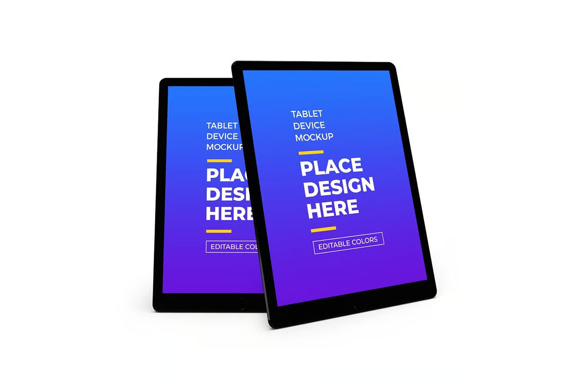 Tablet Device Mockup Template Set, an iPad Mockup by DesignRushMarket (Photo 2 of 11)