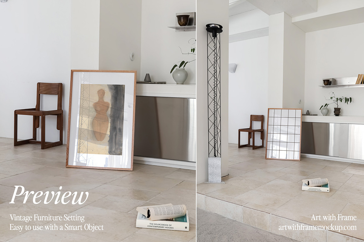 Modern Kitchen Interior Frame Mockup, a Product Mockup by ArtwithFrame (Photo 8 of 16)