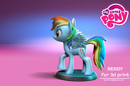 Friendship is Magic - Rainbow Dash, an Animal 3D Model by 3D assets for your awesom