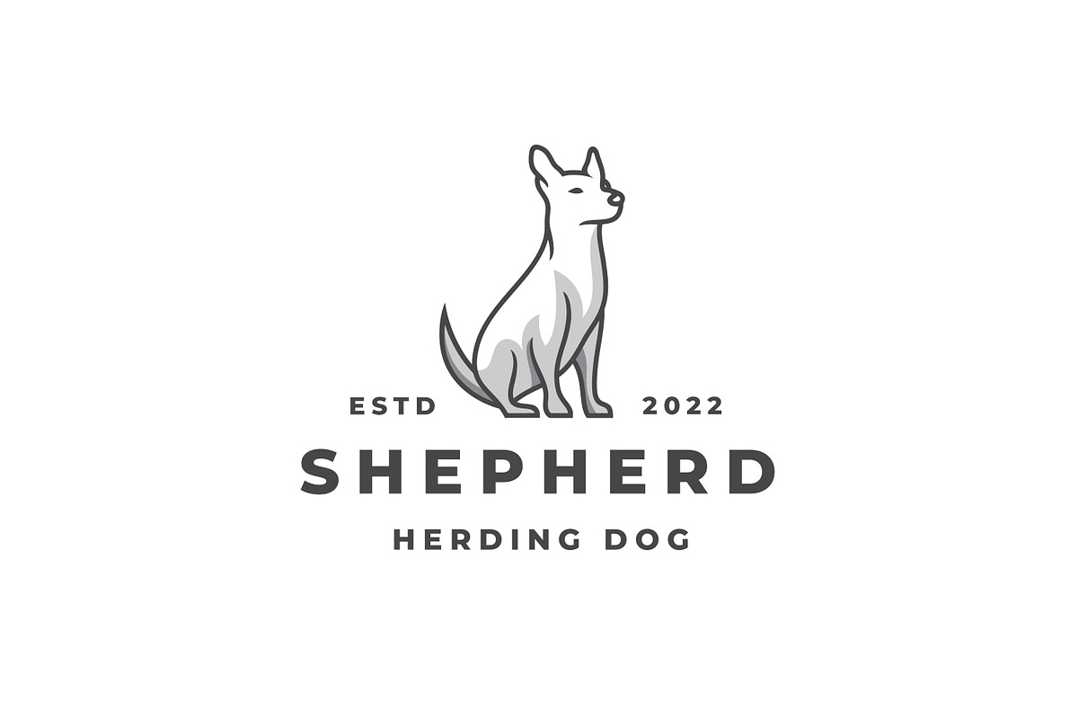 Shepherd Dog Logo Design, a Branding & Logo Template by Weasley99Store