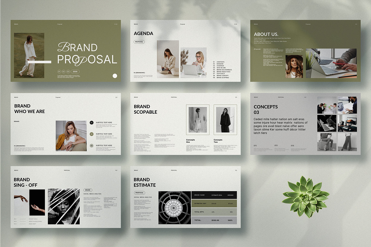 Brand Proposal Presentation Template, a Presentation Template by Pradaxa (Photo 3 of 6)