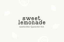 Sweet Lemonade | Typewriter Font