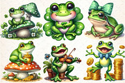 St Patrick’s Day Beautiful Frog Clip, an Illustration by DreamCafeArt (Thumbnail 2 of 4)