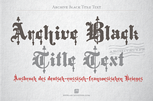 Archive Black Title Text