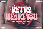 Retro Heart You - Love Heart Font, a Font by Airotype (Thumbnail 1 of 13)