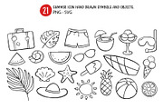 Summer Icon hand drawn symbols., an Outline Icon by kaisorn (Thumbnail 1 of 3)