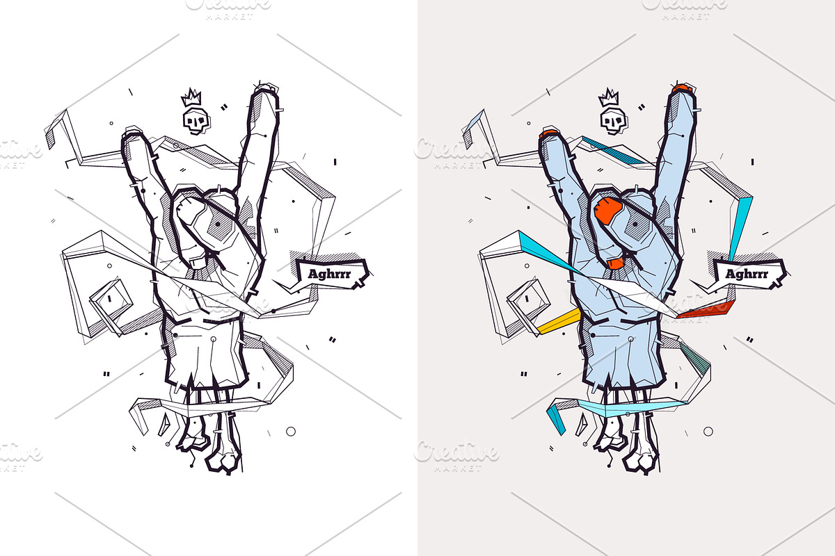 vector zombie hand for halloween, an Illustration by fet