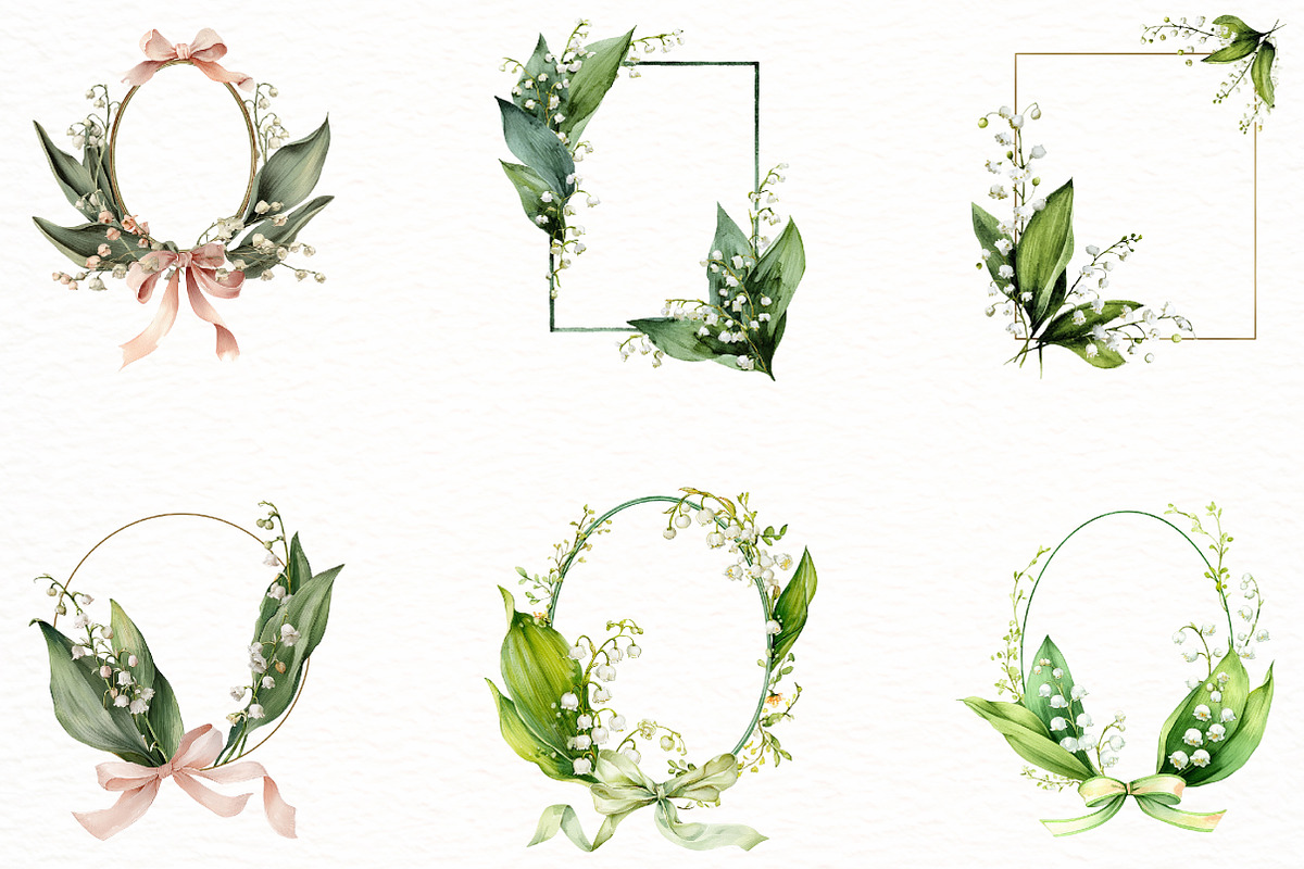 Easter Lily of the Valley Frames Cli, an Illustration by Designworld (Photo 2 of 7)