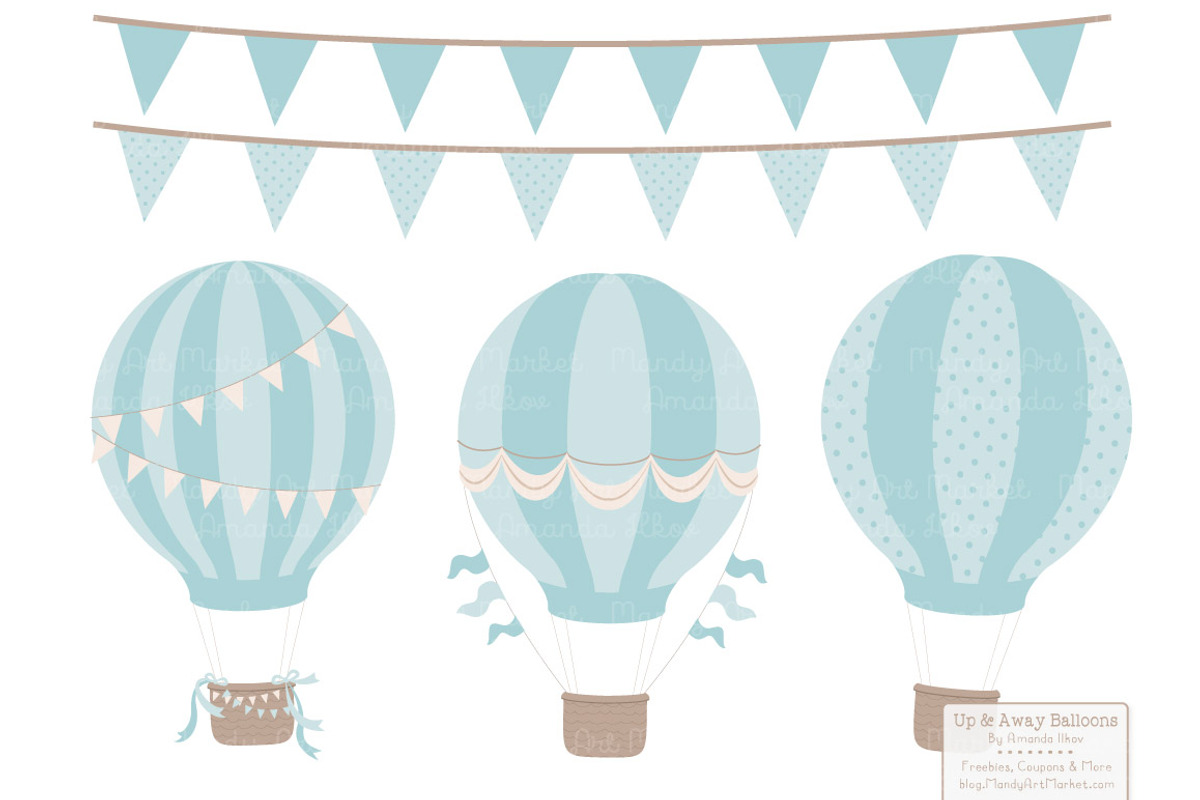 Vintage Boy Hot Air Balloons, an Illustration by Amanda Ilkov (Photo 3 of 5)