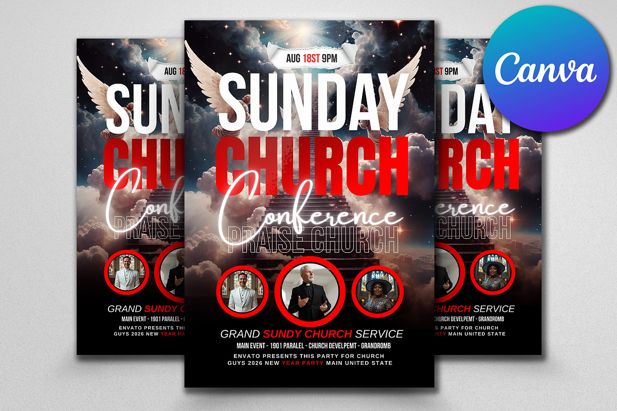Sunday Prayer Church Flyer, a Flyer Template by Psd Templates (Photo 2 of 3)