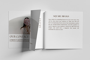 Square Bifold Brochure Mockup