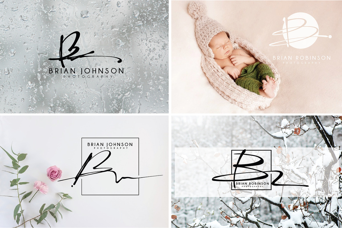 168 LETTER B SIGNATURE monogram logo, a Branding & Logo Template by Whimsical Logoshop (Photo 2 of 16)